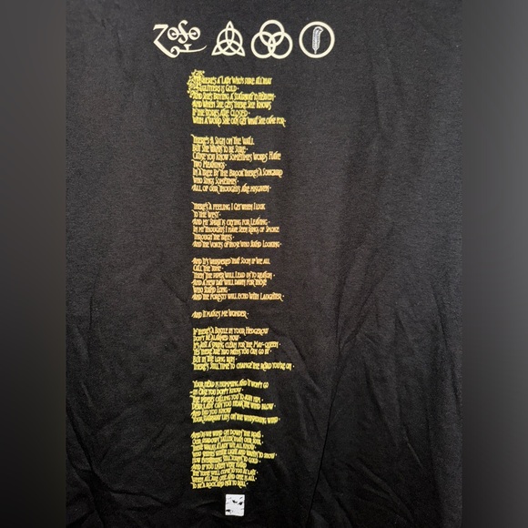 🌅 NWOT! Led Zeppelin Stairway to Heaven Tshirt - Picture 3 of 5